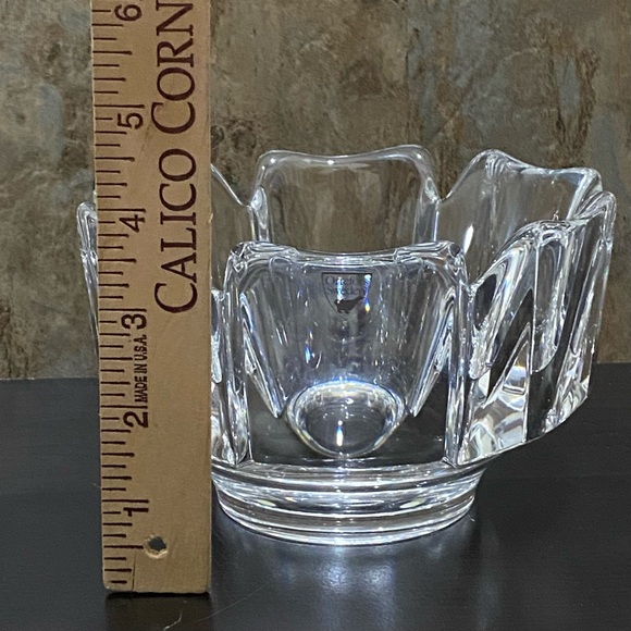 Vintage Orrefors Sweden Signed LH 64384-IL Lars Hellsten 6” Corona Crystal Bowl - Picture 3 of 13